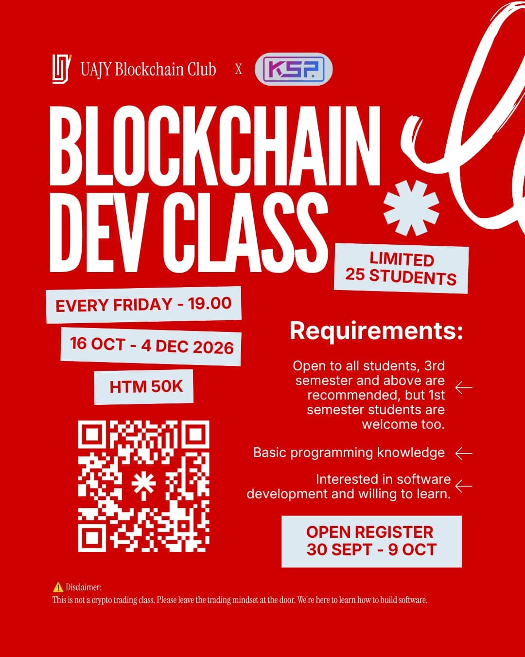 Poster kelas Blockchain