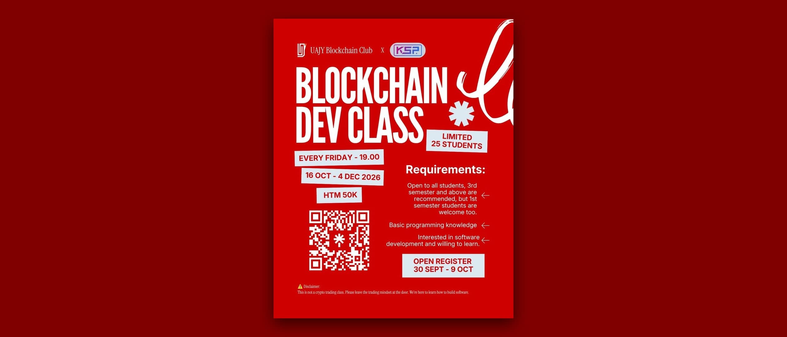 Sampul berita: Blockchain Dev Class Resmi Dibuka